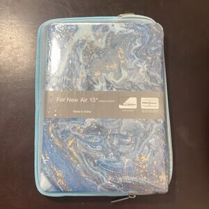 MacBook New Air 13” shell with light blue soft case